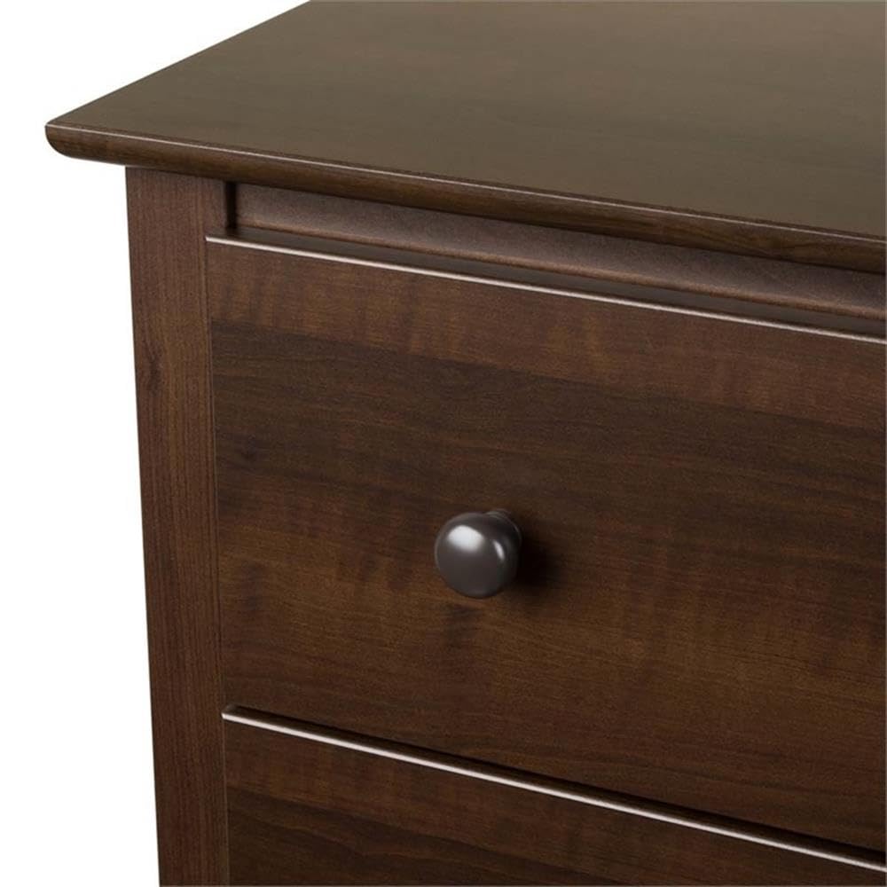 Atlin Designs Transitional 3-Drawer Wooden Nightstand - Espresso Finish Bedside Table for Bedroom Storage & Organization | Perfect for Small Spaces, Guest Rooms & Apartment Living