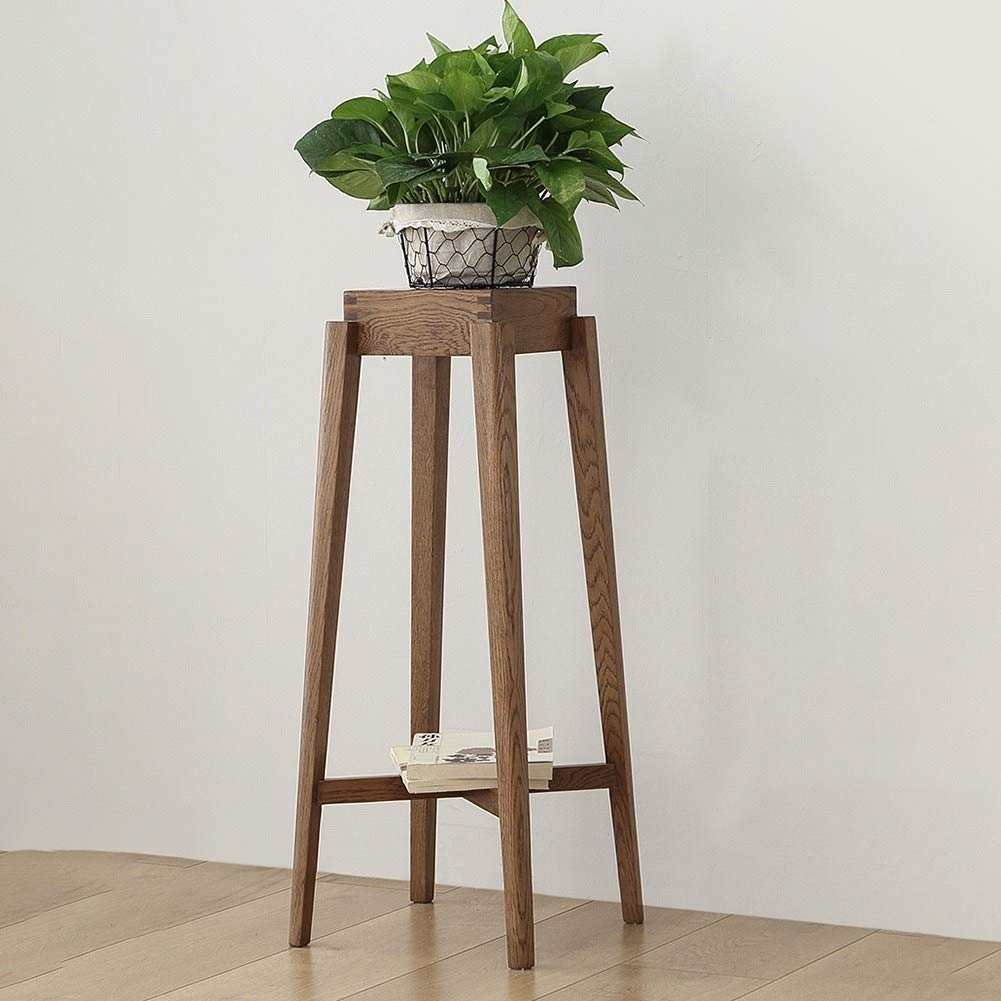 Lustar 2-Tier Wooden Plant Stand - Multifunctional Indoor/Outdoor Flower Shelf, Storage Rack & Display Shelf (100cm) - Perfect for Home, Garden, Patio, and Balcony Decor