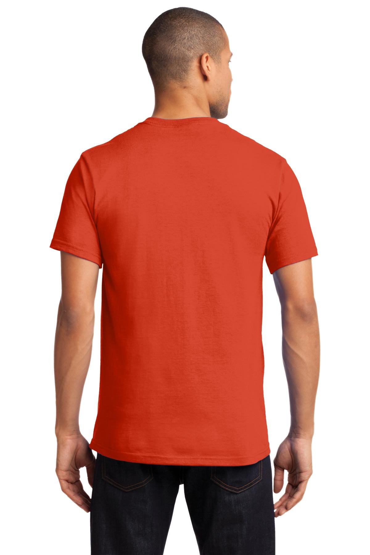 Port & Company Men's Essential Pocket T-Shirt - Comfortable Tall Fit, Breathable Cotton, XX-Large Tall (Orange) - Perfect for Work, Casual Wear & Outdoor Activities