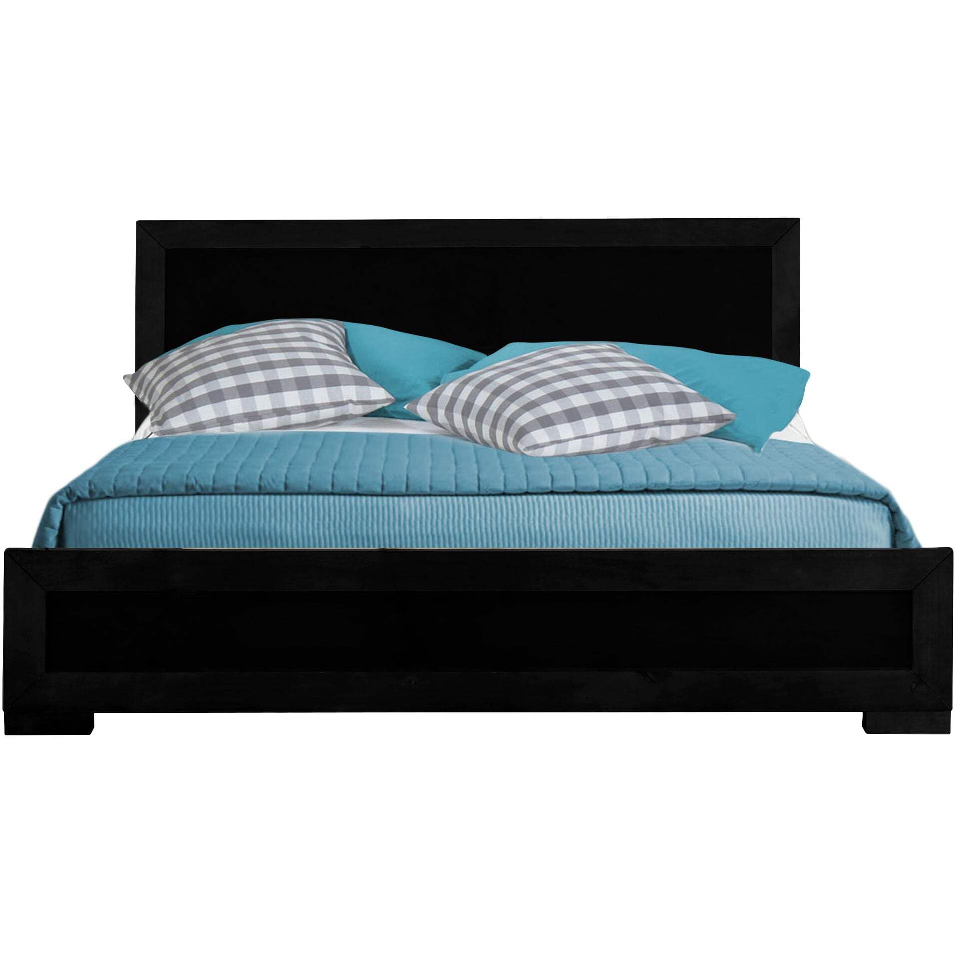 Modern Oxford Platform Bed Frame - Queen Size, Black | Easy Assembly for Home & Office