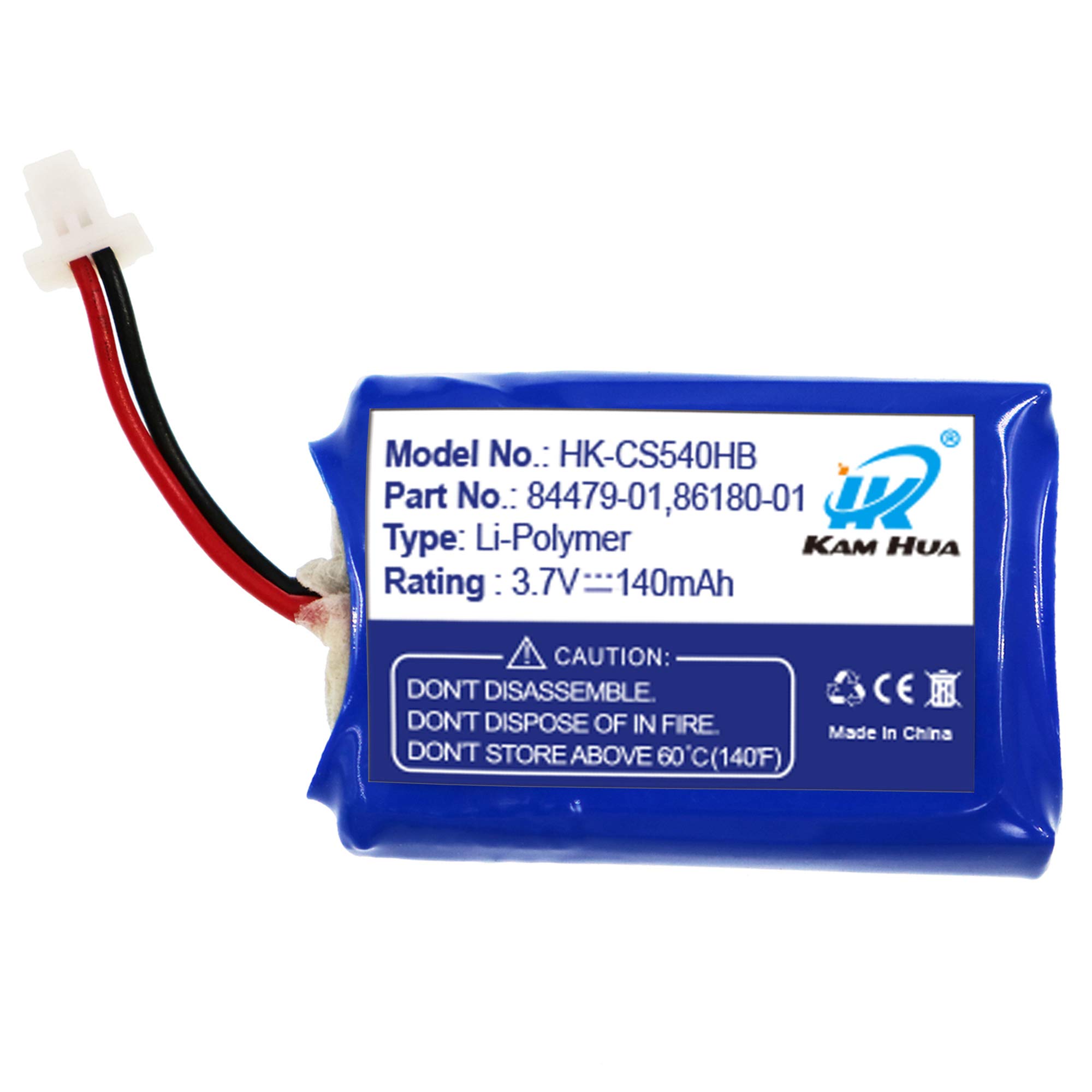 Plantronics CS540 & C054 Headset Replacement Battery - Compatible with 84479-01 & 86180-01 Models | Long-Lasting Power for Office Calls, Customer Service & Remote Work