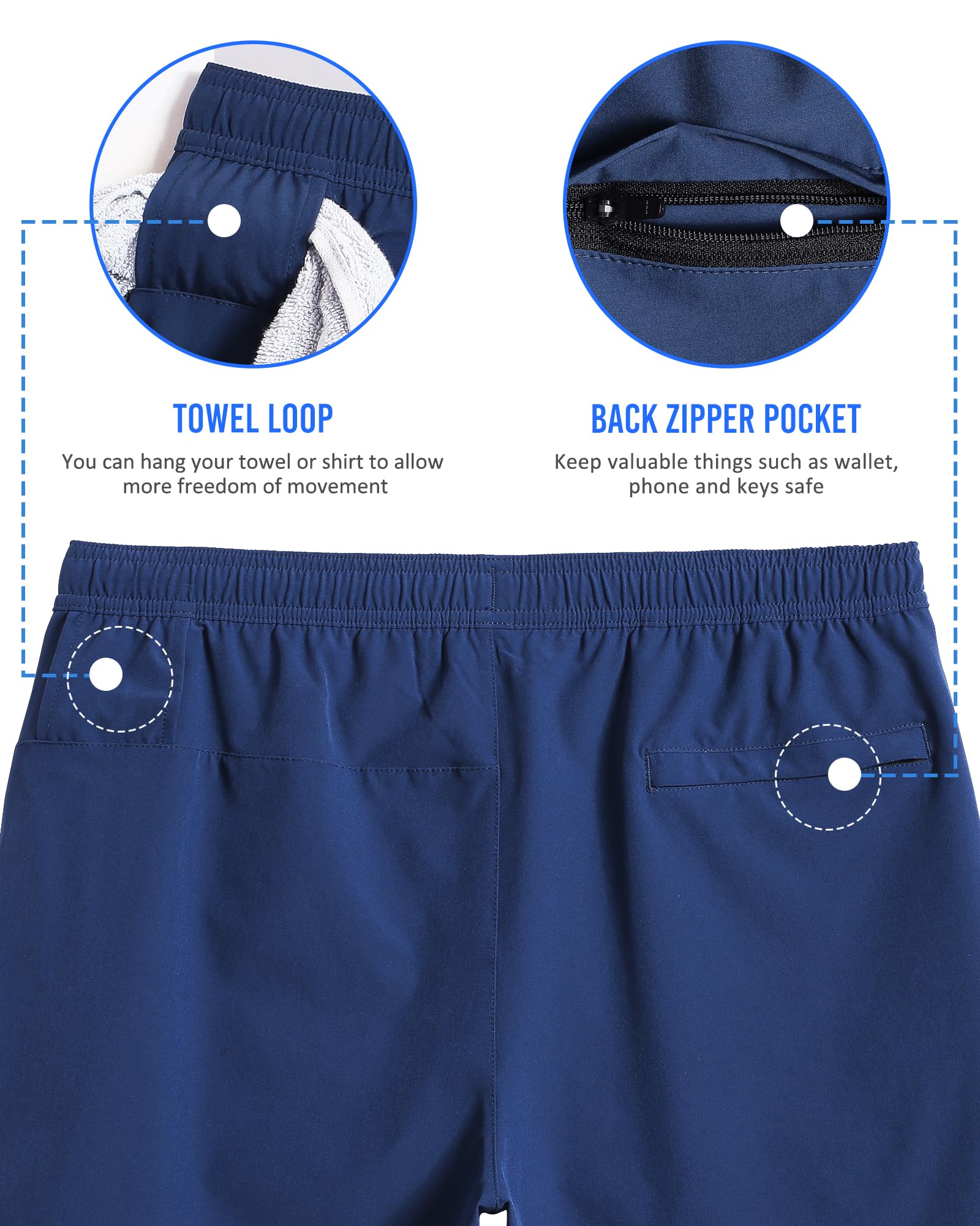 maamgic Men's 5-Inch Quick Dry Gym Running Shorts - 2-in-1 Athletic Workout Shorts with Liner | Perfect for Jogging, Weight Training & Summer Outdoor Activities