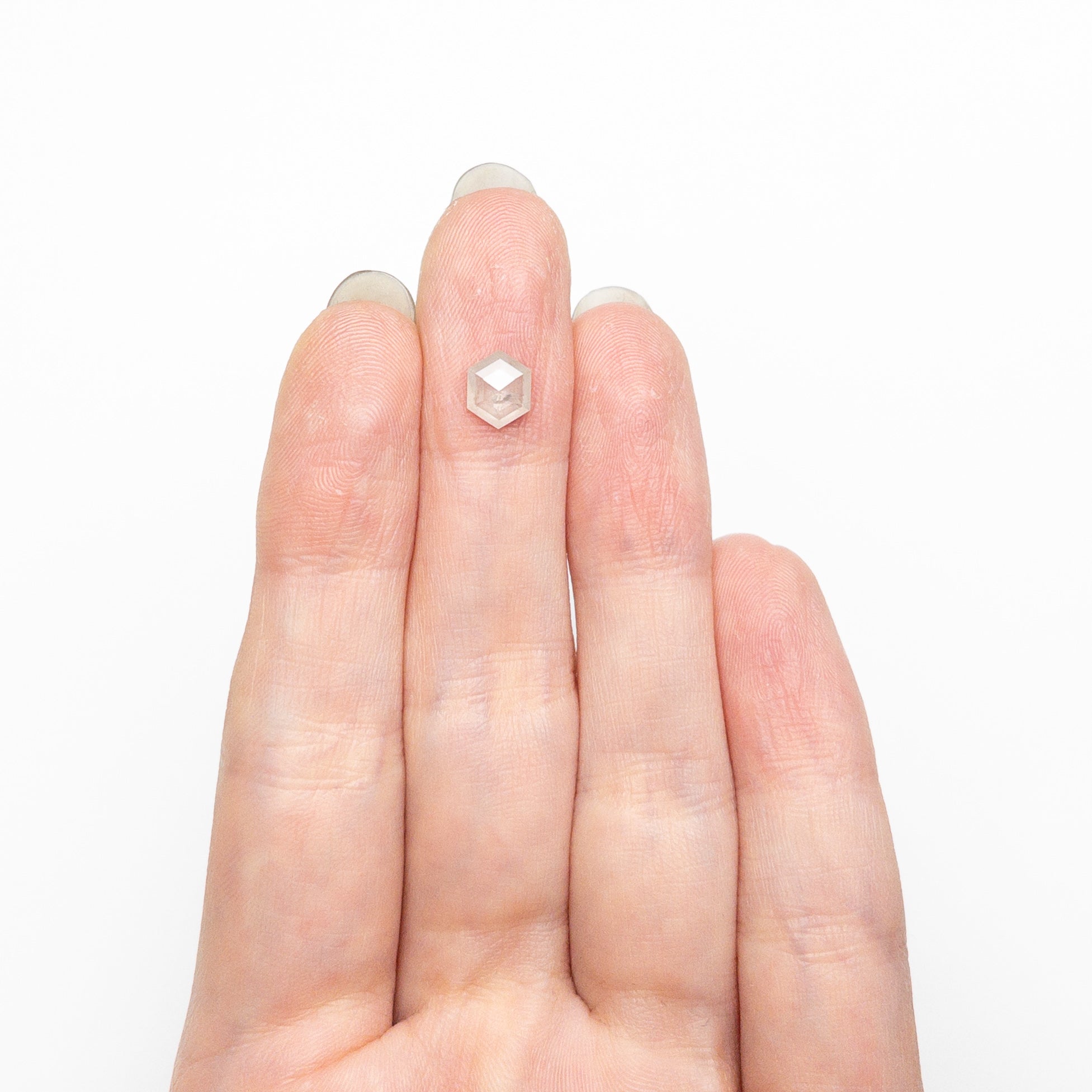 0.65ct Hexagon Rose Cut Moissanite Loose Gemstone - 6.84x5.46x2.11mm for Jewelry Making, Engagement Rings & Unique Gifts