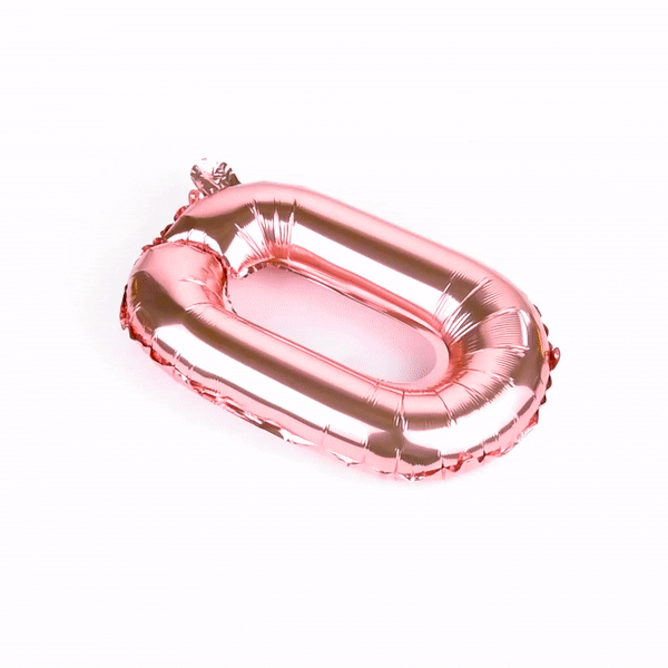 Balloonify Rose Gold Mylar Number 0 Balloon - 16 Inch - 1 Count Box - Perfect for Birthdays, Anniversaries & Party Decorations