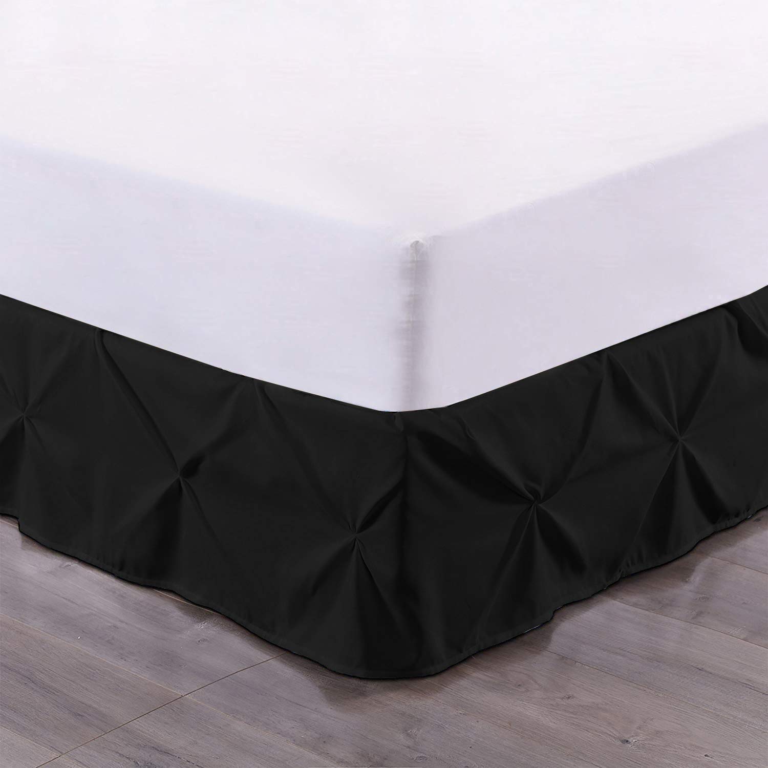 Premium Cotton Pinch Pleat Pintuck Dust Ruffle Bed Skirt - 8