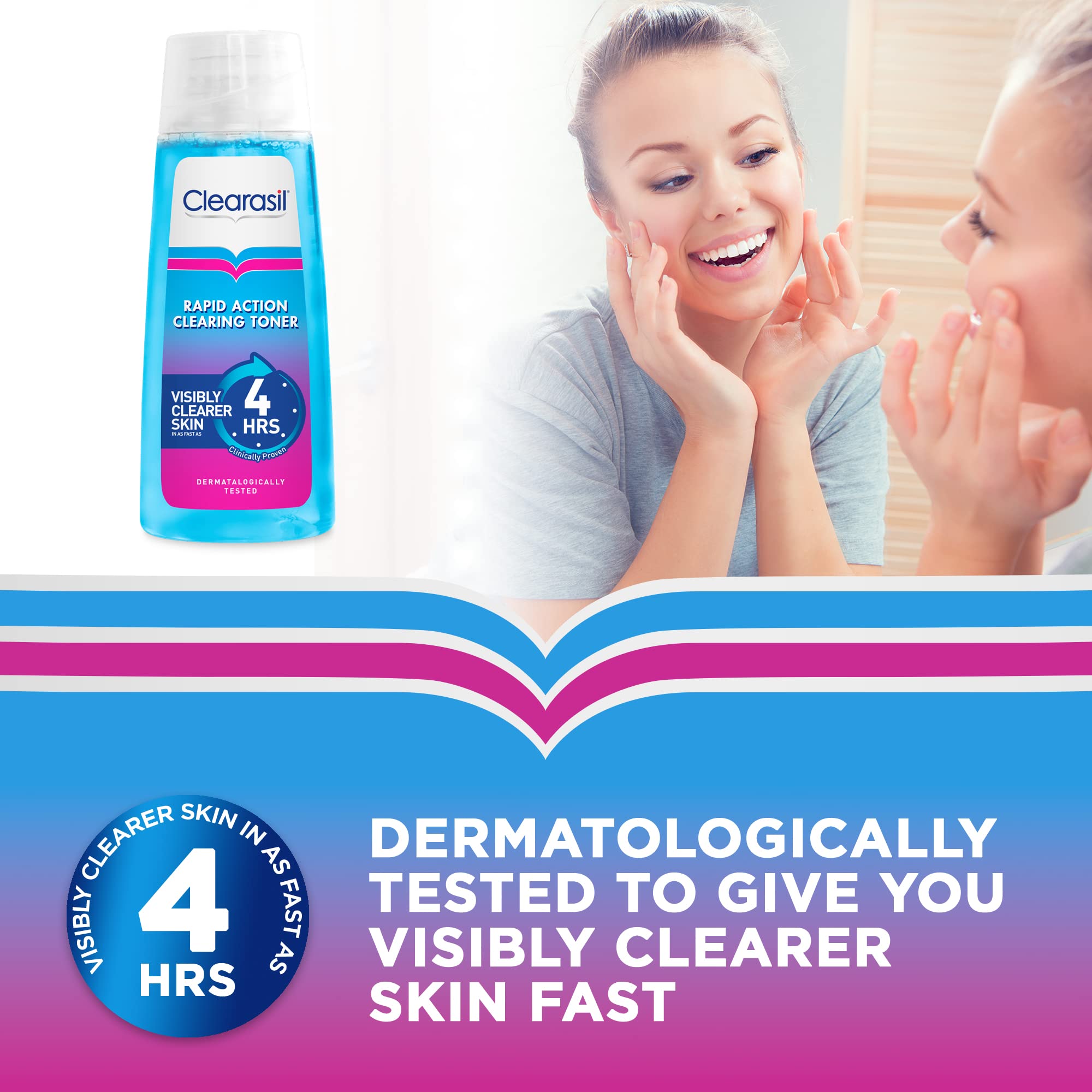 Clearasil Acne & Blackhead Treatment Bundle - Exfoliating Scrub 125ml, Toner 200ml & Gel Wash 150ml | Complete Skincare Routine for Clear Skin | Perfect for Daily Face Wash & Teen Acne Care