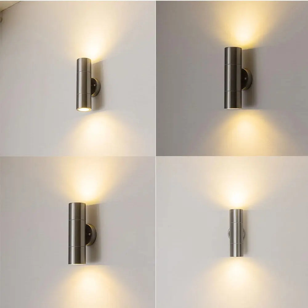 Brushed Nickel Outdoor Wall Lights - Waterproof Exterior Sconce Lighting for Porch, Patio, Garden & Entryway - Durable Weather-Resistant Design for Home & Commercial Use