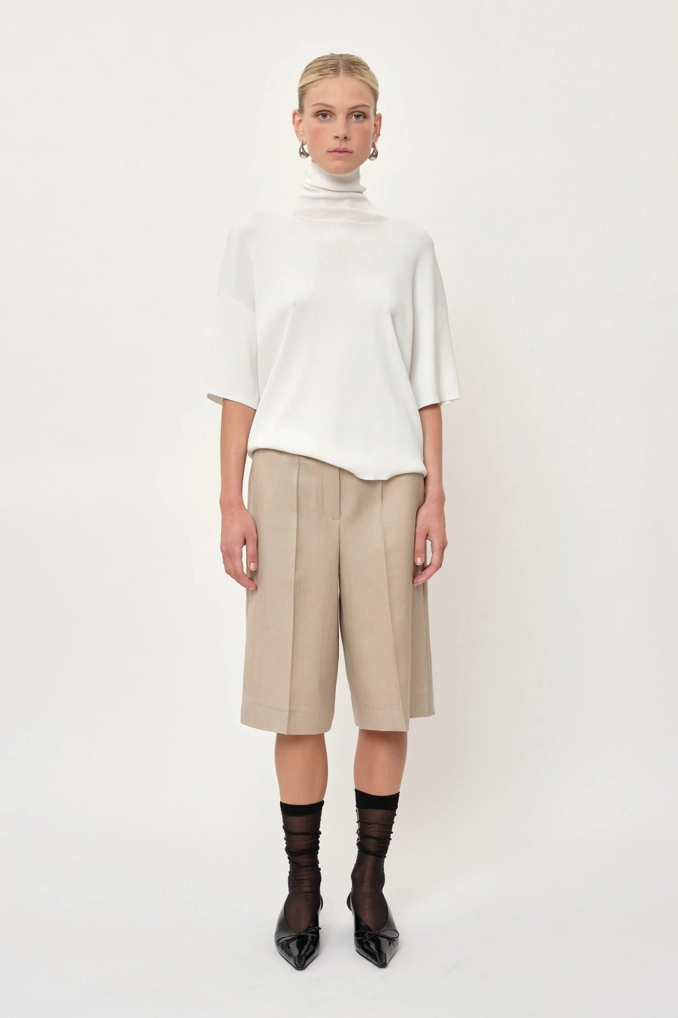 Herskind Brittany Knit T-Shirt for Women - Soft Cotton Casual Tee - Perfect for Everyday Wear, Layering & Outfits