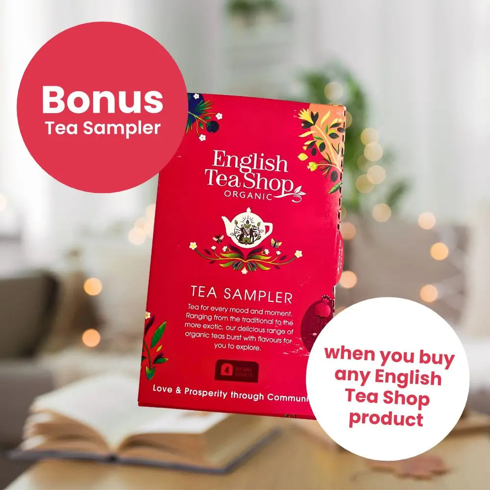 BONUS English Tea Shop Organic Tea Sampler 4-Pack - Free with Purchase | Premium Loose Leaf Tea Collection for Afternoon Tea & Gifts
