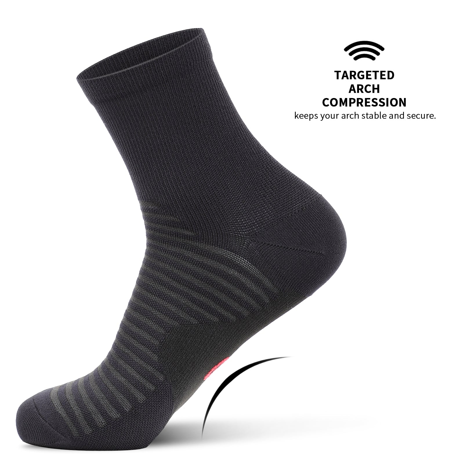 GECKOMAN x PAPLUS Athletic Quarter Socks - 2 Pairs Pack - Breathable Sports Socks for Running, Gym & Casual Wear