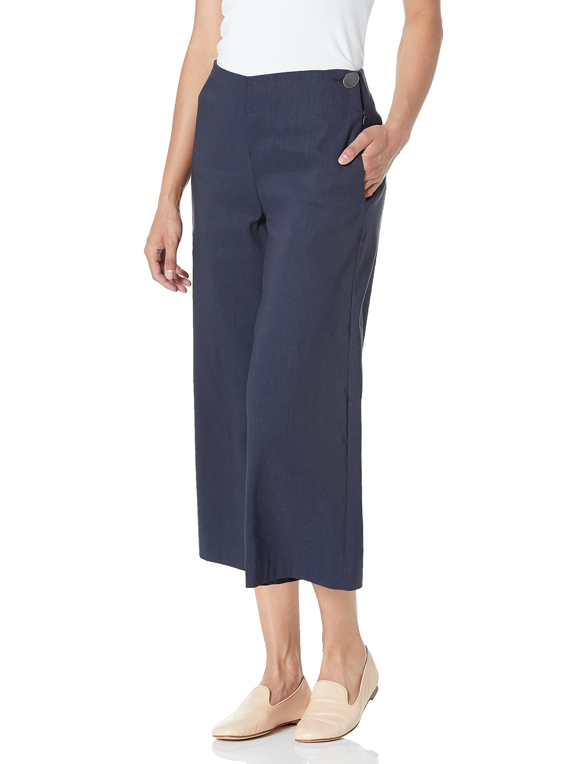 Vince Women's High Waist Crop Wide Leg Pants - Comfortable Stretch Fabric for Casual & Office Wear | Perfect for Work, Travel & Everyday Outfits