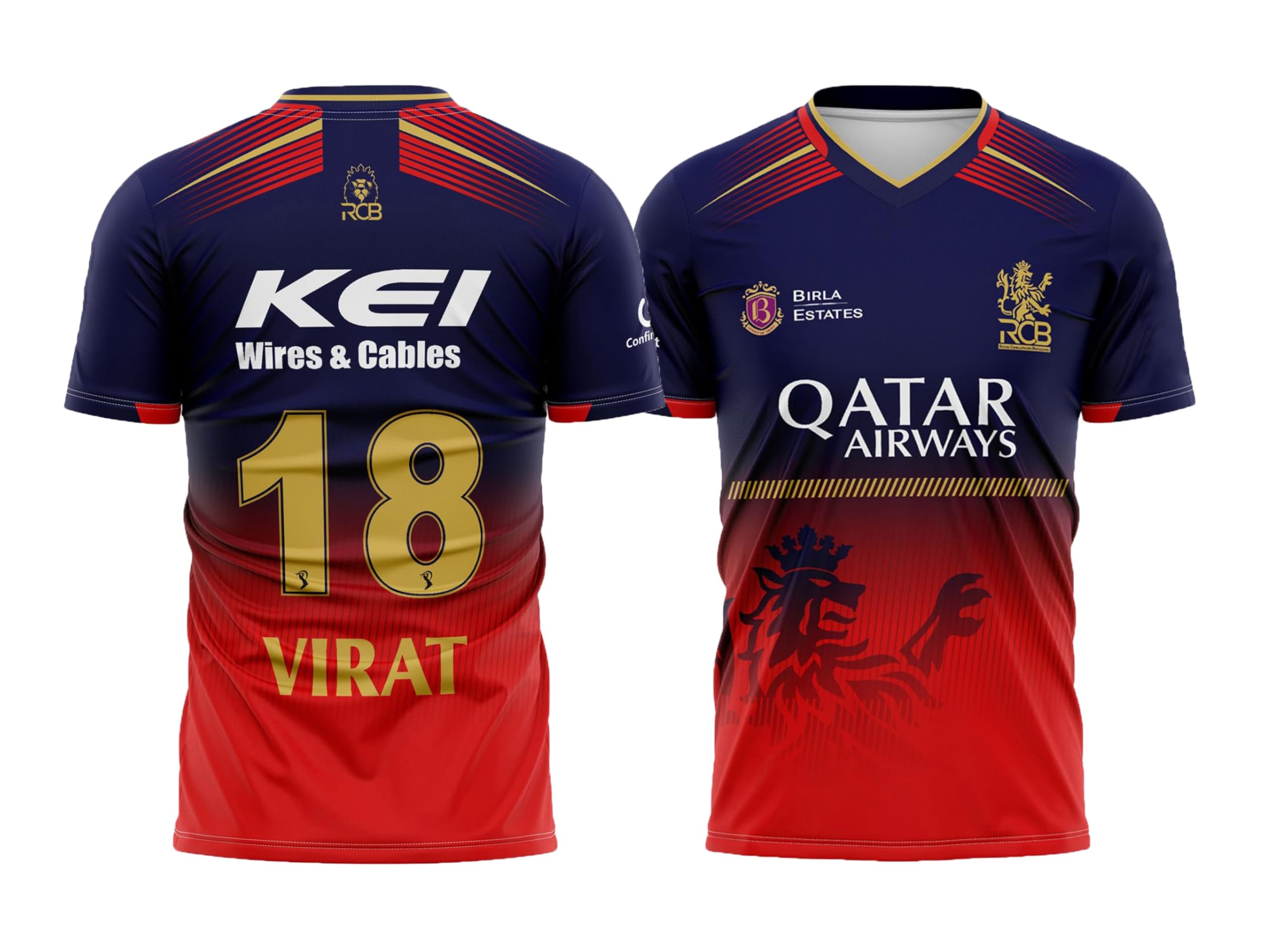 Virat Kohli 18 Bangalore Cricket Jersey 2025 - Official Team Uniform for Men & Boys | Perfect for Cricket Matches, Training & Fan Support