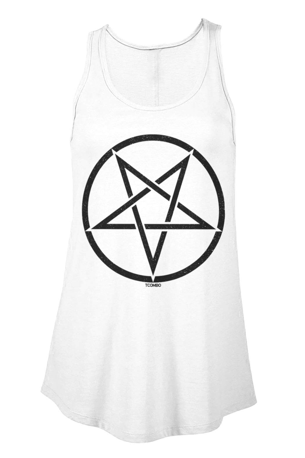 Satanic Pentagram Heavy Metal 666 Badass Women's Flowy Tank Top | Gothic Occult Fashion for Concerts & Festivals
