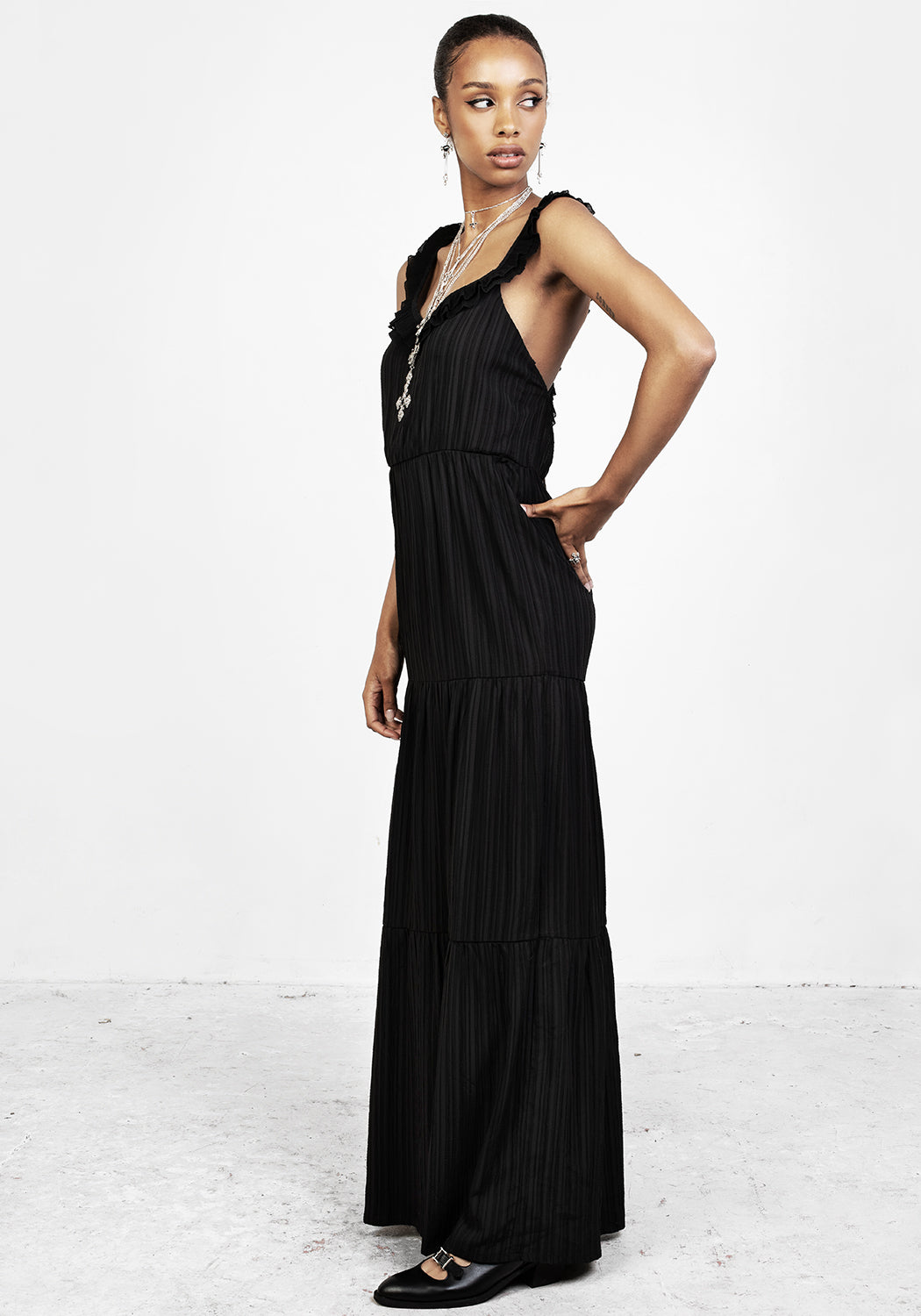 Mayqueen Elegant Cross Back Gown for Women - Formal Evening Dress for Prom, Wedding & Special Occasions