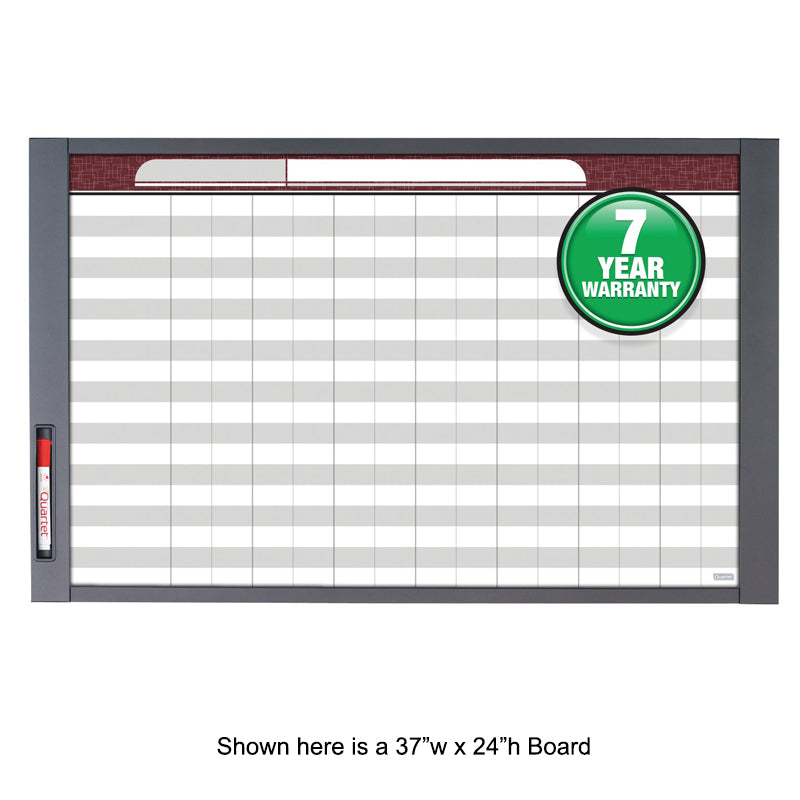 Customizable Whiteboard with Graphite Frame - Perfect for Home Office, Classroom & Meeting Room Organization & Planning