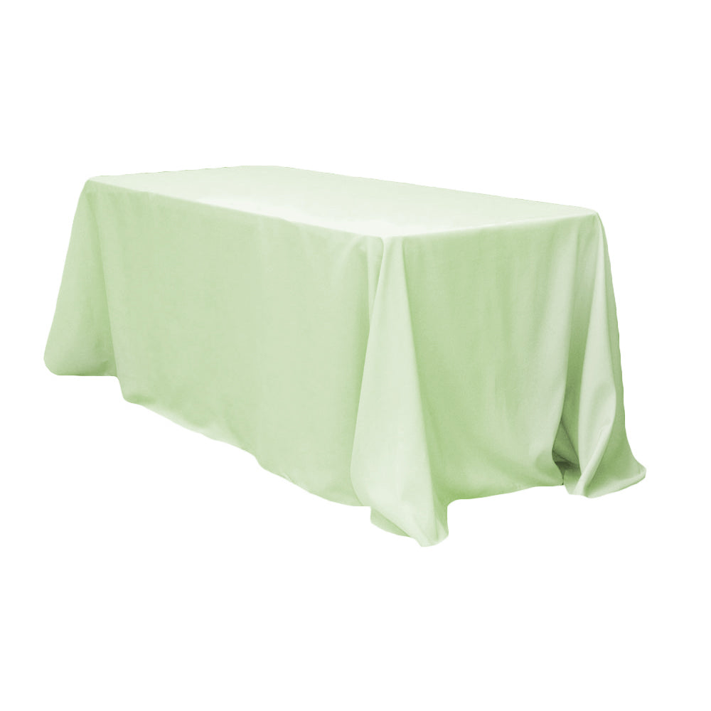 Premium 90x132 Inch Rectangular Polyester Tablecloth - Wrinkle & Stain Resistant, Sage Green - Perfect for Dining Tables, Buffets, and Special Events