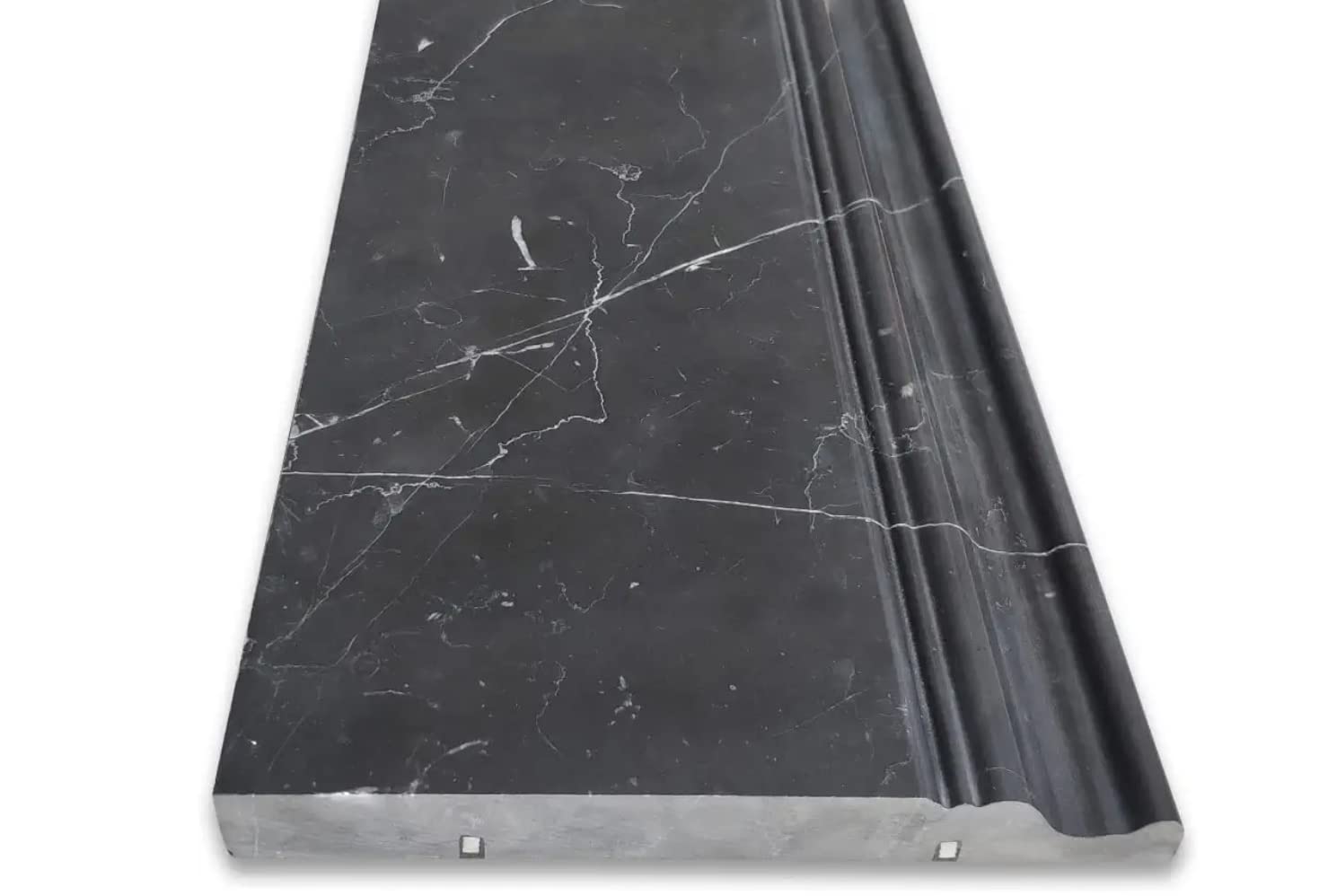 Black Marble Polished Baseboard Trim Liner Tile - 20 Pieces for Home & Office Decoration, Wall Protection, and DIY Projects