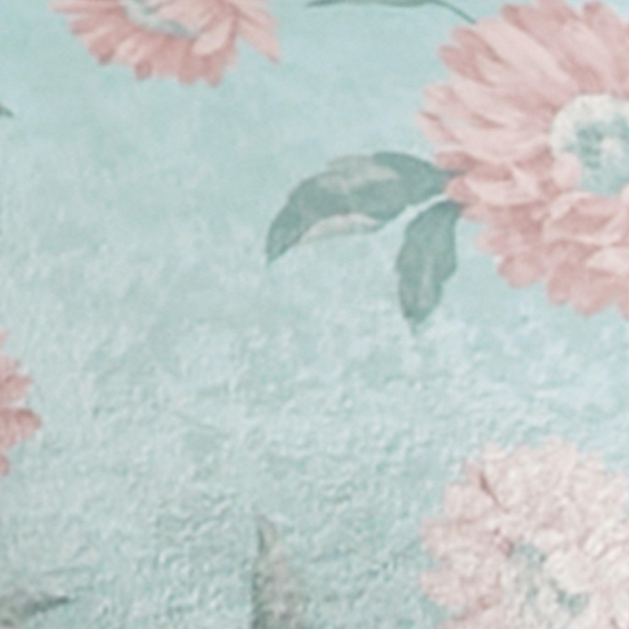 Dreams & Drapes Dahlia Decorative Throw Pillow Cover - Duck Egg Blue Home Decor for Sofa, Bed, Living Room, Nursery