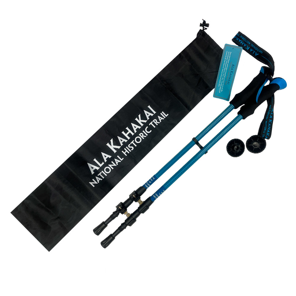Lightweight Adjustable Trekking Poles for Hiking - Durable Aluminum Walking Sticks with Cork Grips & Anti-Shock Tips - Perfect for Ala Kahakai National Historic Trail & Outdoor Adventures