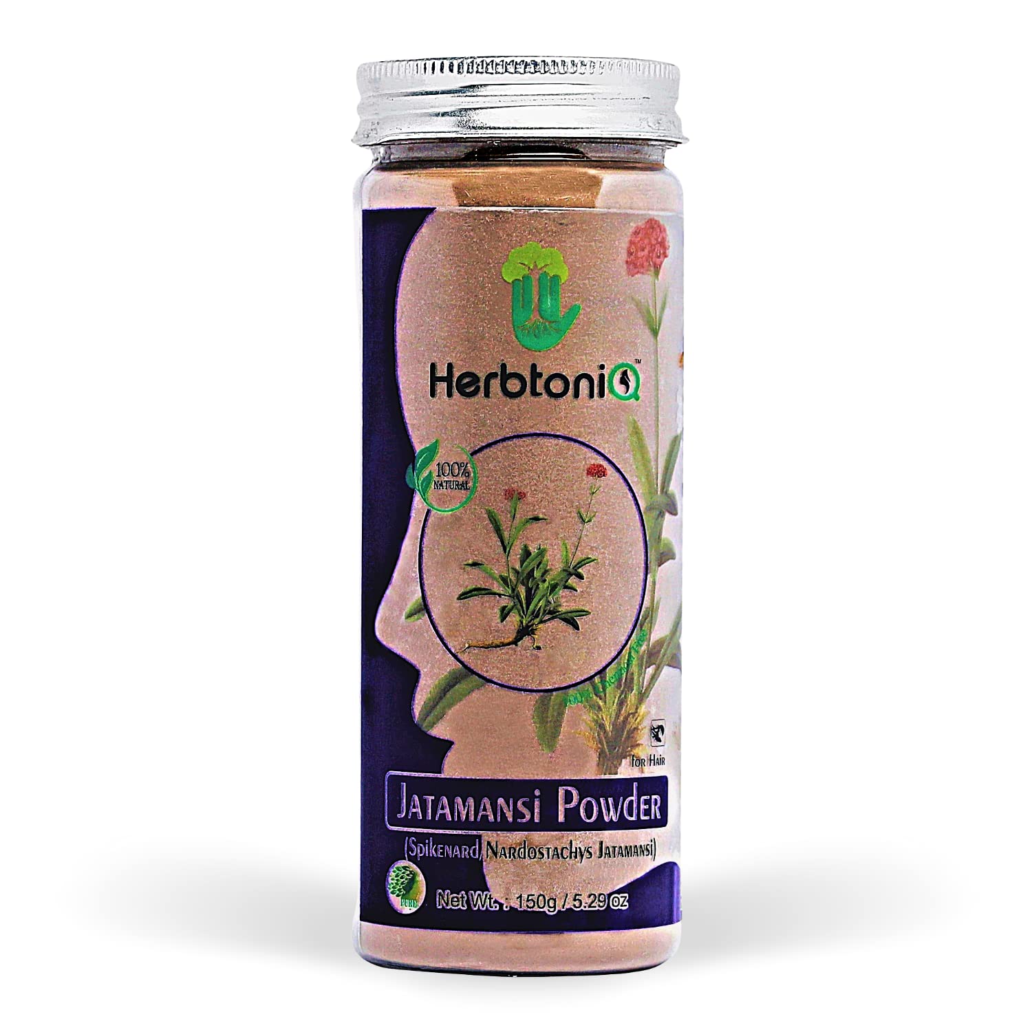 HERBTONIQ Hair Growth Mask with Jatamansi Powder & Spikenard Roots - Natural Hair Fall Treatment for Men & Women - 150g Unscented Scalp Care for Thicker, Healthier Hair - Perfect for Daily Hair Regimen & Damaged Hair Repair
