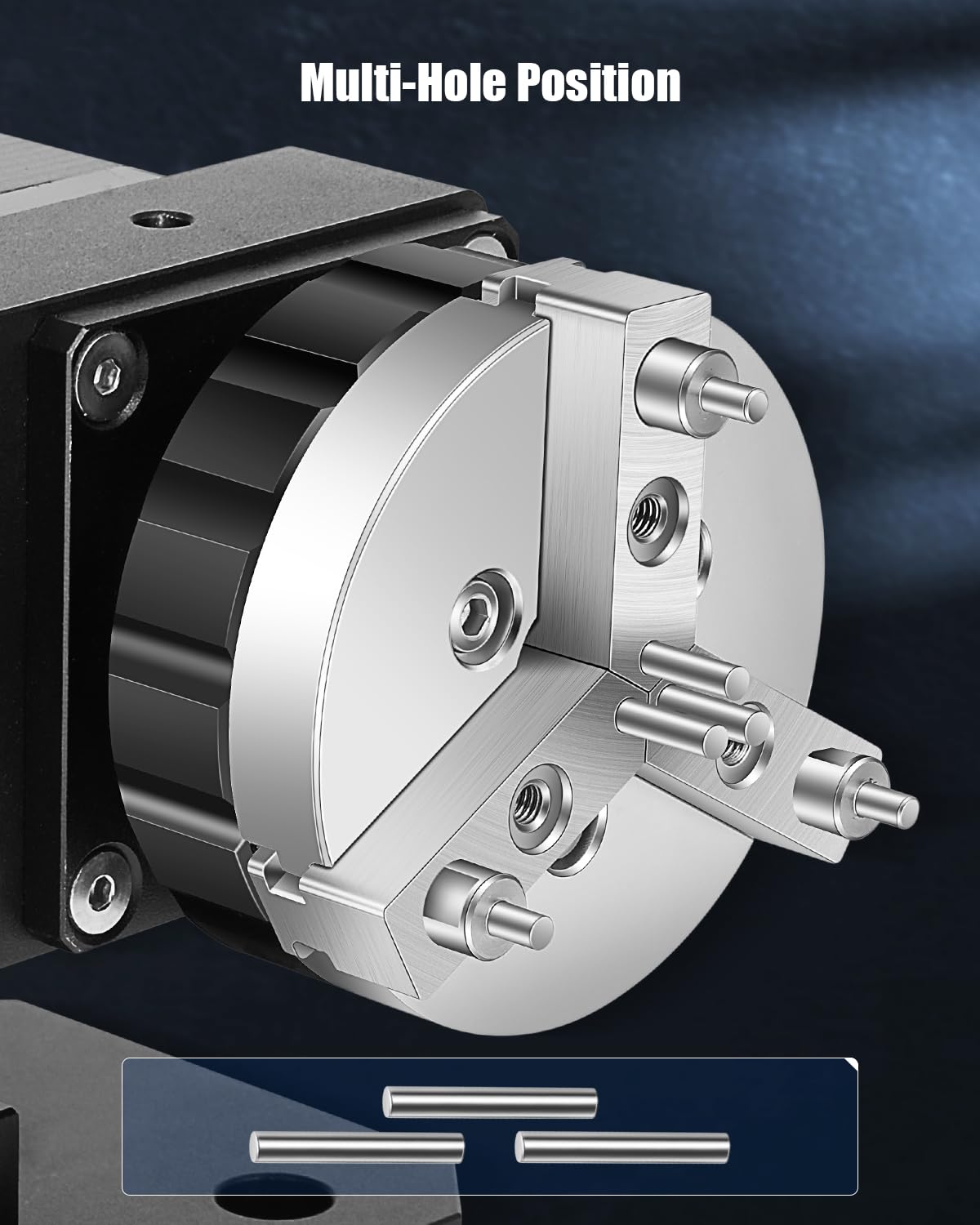 FAHKNS D69 Rotary Chuck Axis for Laser Marking Machines & Fiber Laser Engravers - Precision Rotary Chuck Attachment for Rings, Bracelets, Bearings & Small Hardware - Perfect for Jewelry Making, Industrial Marking & DIY Engraving Projects