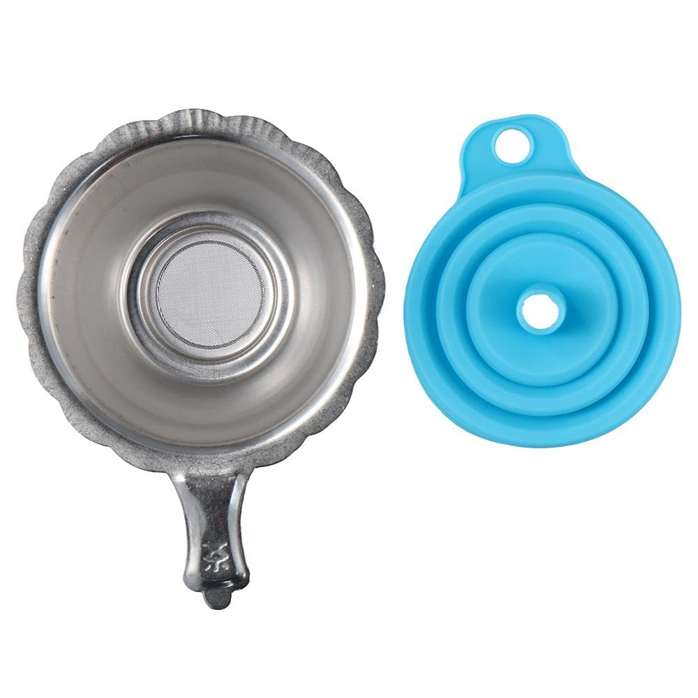 Premium 3D Printer Resin Filter Kit - Silicone Collapsible Funnel with Stainless Steel Mesh for Easy Resin Recycling | Perfect for SLA/DLP 3D Printing & Jewelry Making