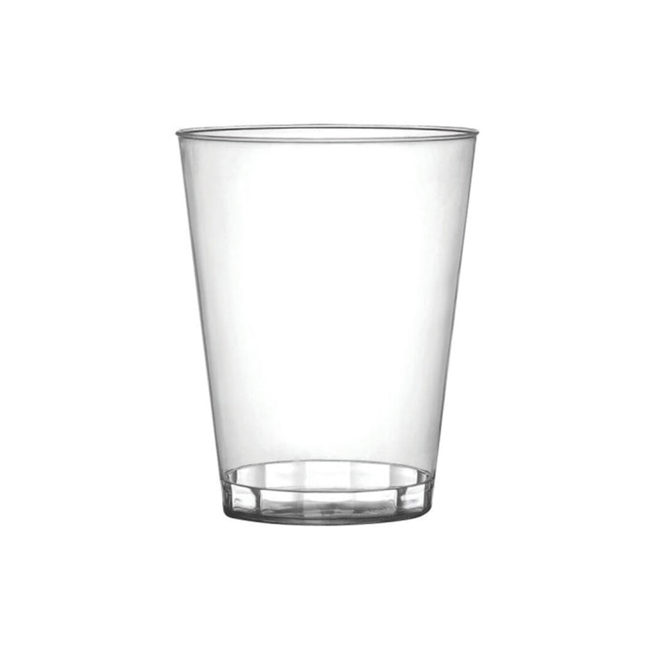 10 Oz Clear Hard Plastic Tumbler Cups - 20 Pack Round Party Drinking Glasses for Weddings, BBQs, Picnics & Outdoor Events