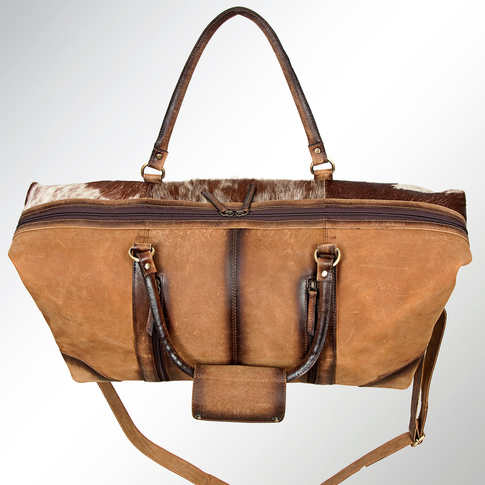 American Darling ADBGI123B Genuine Leather Women's Duffel Bag - Western Style Handbag Purse for Travel, Gym & Everyday Use
