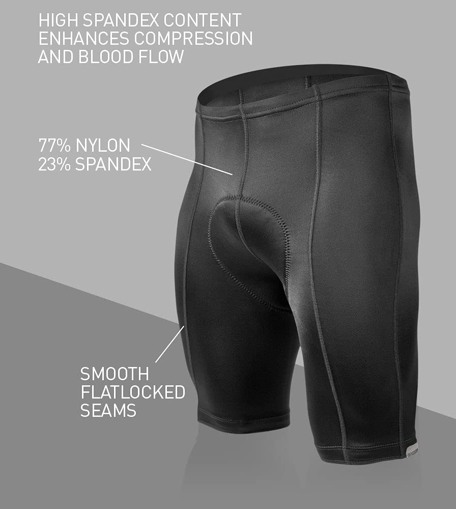Premium Men's Padded Cycling Shorts - 3 Inseam Lengths - USA Made - Comfortable Bike Shorts for Road Cycling, Mountain Biking & Indoor Training