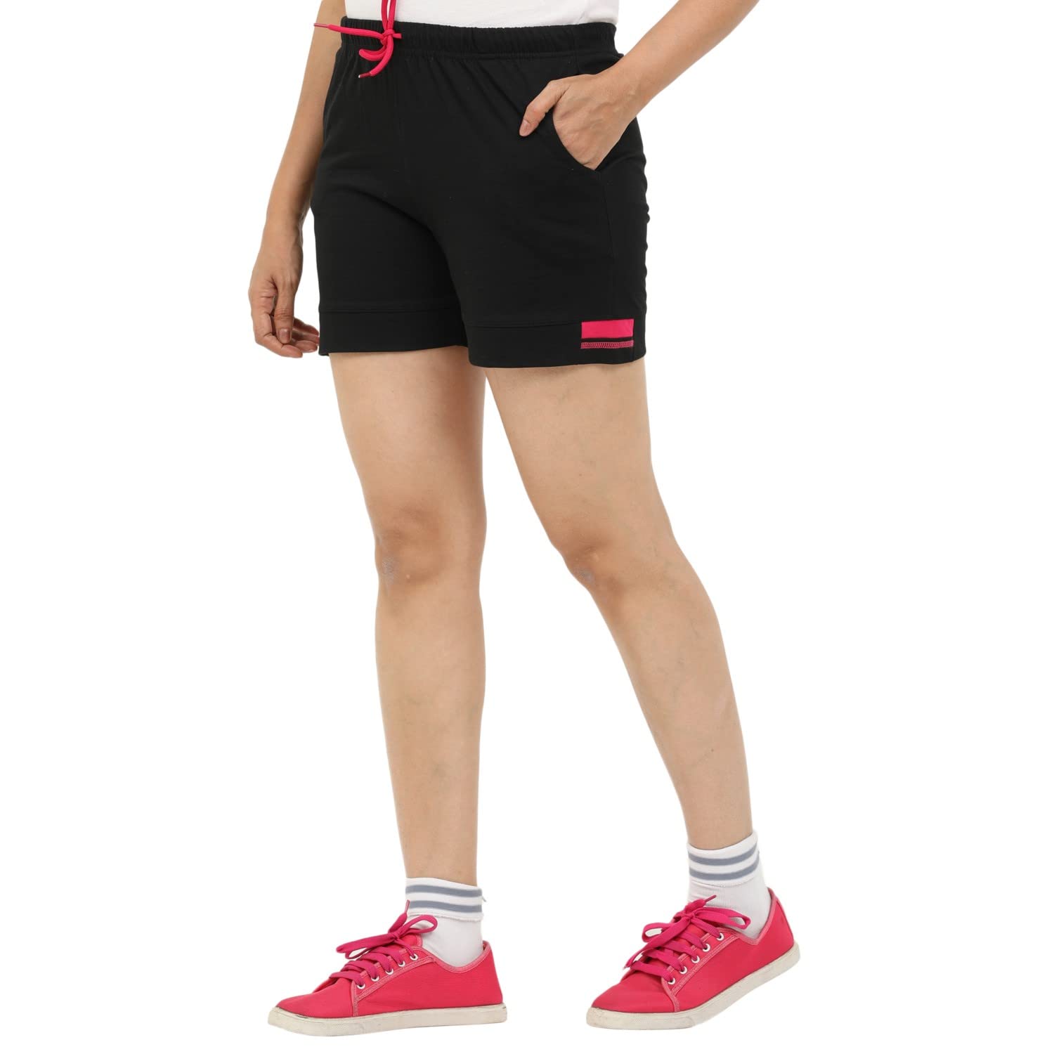 OCEAN RACE Girls Cotton Shorts with Pockets - Comfortable Regular Fit for Summer Play, Outdoor Activities & Casual Wear