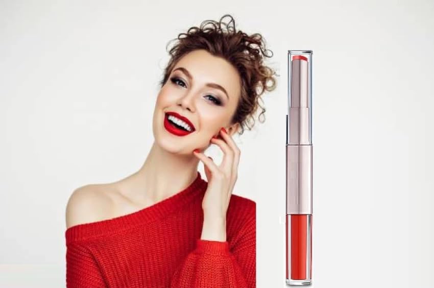 2 in 1 Long Lasting Moisturizing Lipstick - Natural & Bold Lip Color for Day & Night Wear | Perfect for Work, Date & Special Occasions