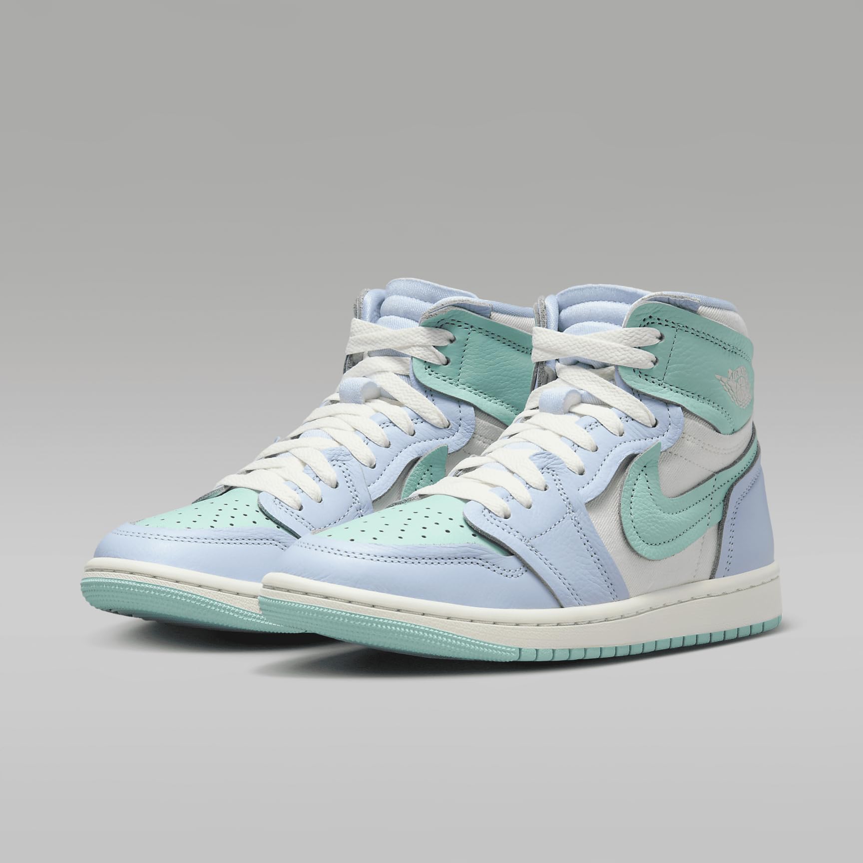 Air Jordan 1 High Method of Make Women's Sneakers - Size 6 (FB9891-401) in Hydrogen Blue/Light Dew/Coconut Milk/Sail | Stylish Basketball Shoes for Women | Perfect for Casual Wear, Street Fashion & Sports