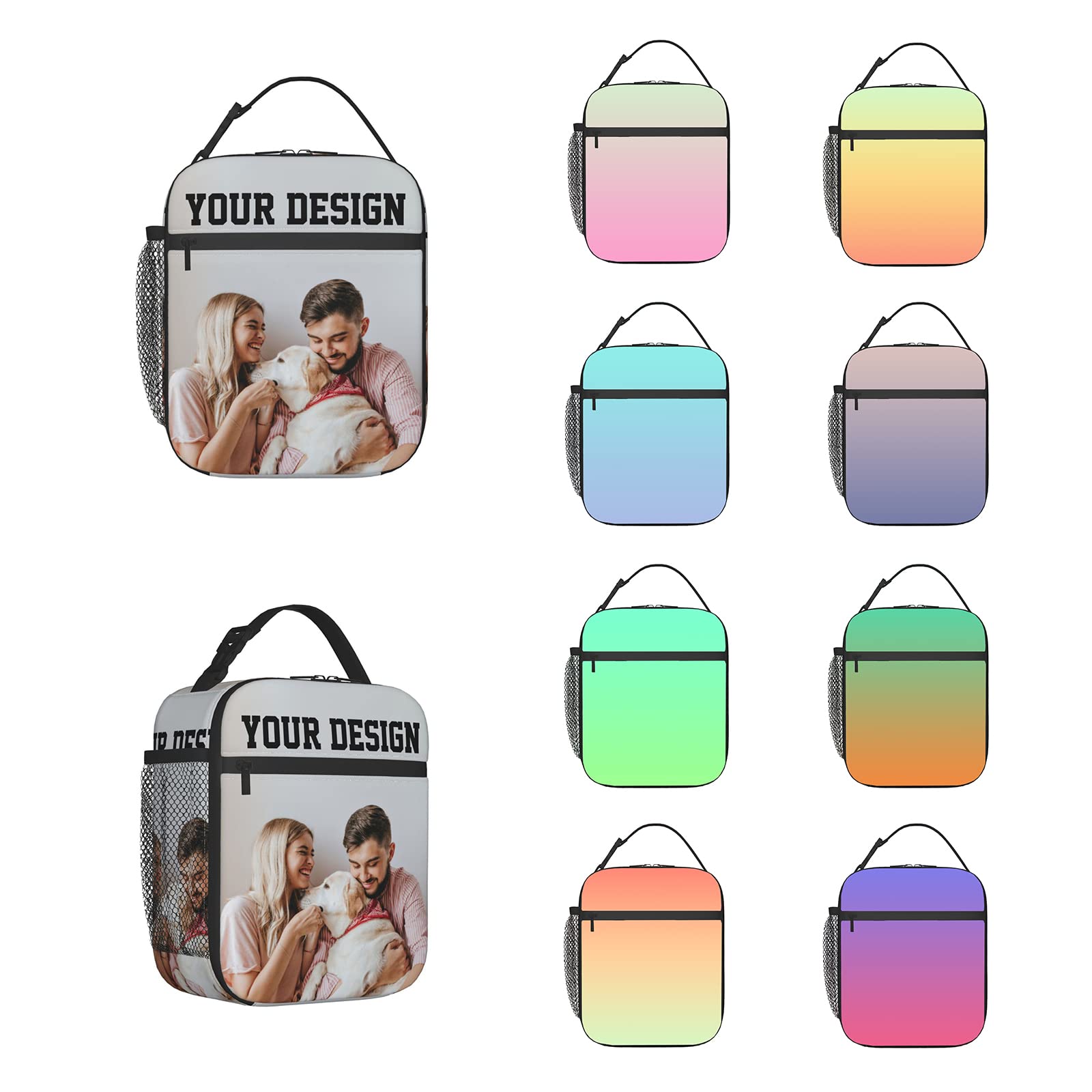 Personalized Insulated Lunch Bag for Women & Men - Custom Reusable Lunch Tote for Picnic, School, Office - Eco-Friendly Meal Carrier for Work & Outdoor Activities