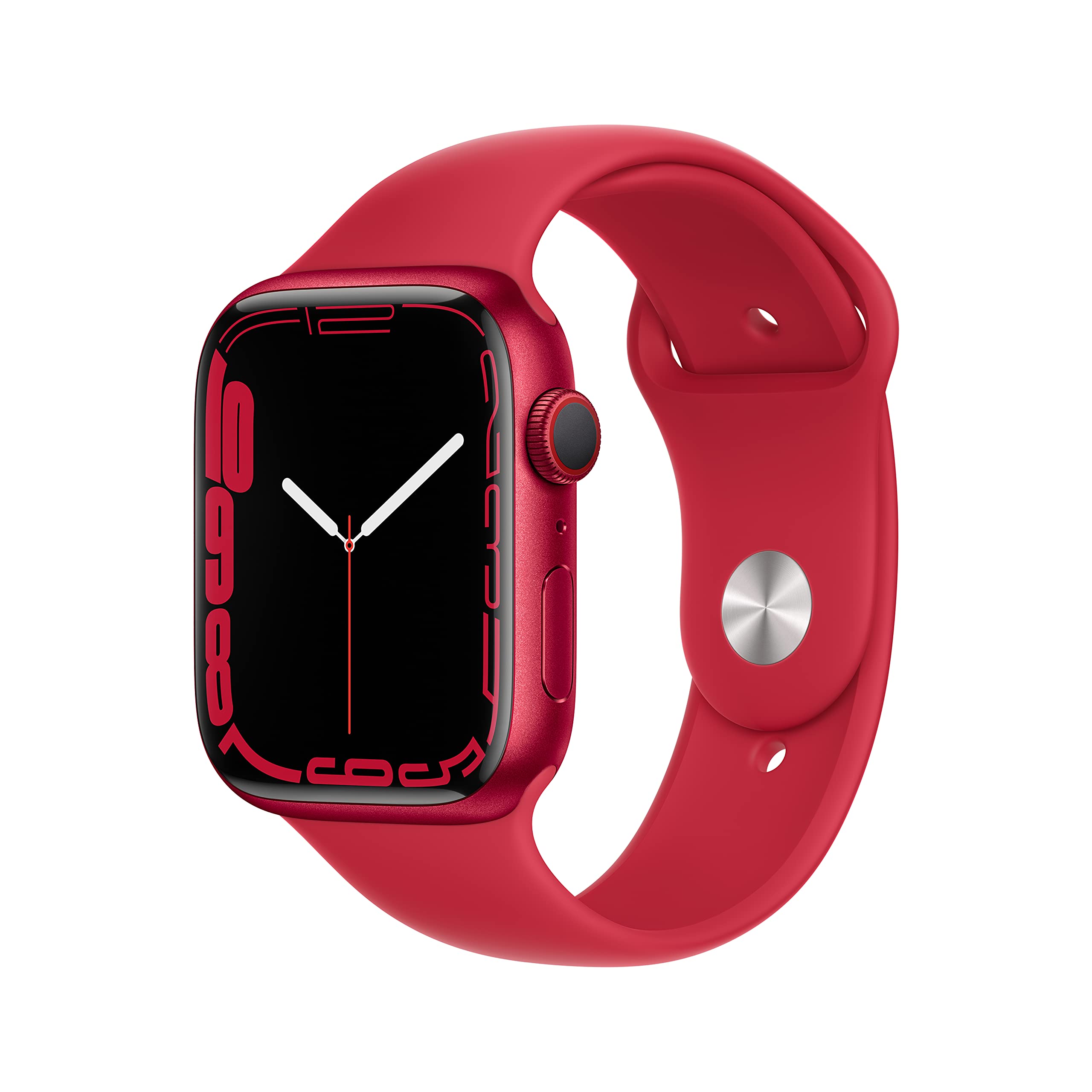 Apple Watch Series 7 GPS + Cellular 45mm (PRODUCT)RED Aluminum Case with Sport Band - Renewed Smartwatch for Fitness Tracking, Calls & Notifications | Perfect for Running, Swimming & Daily Wear