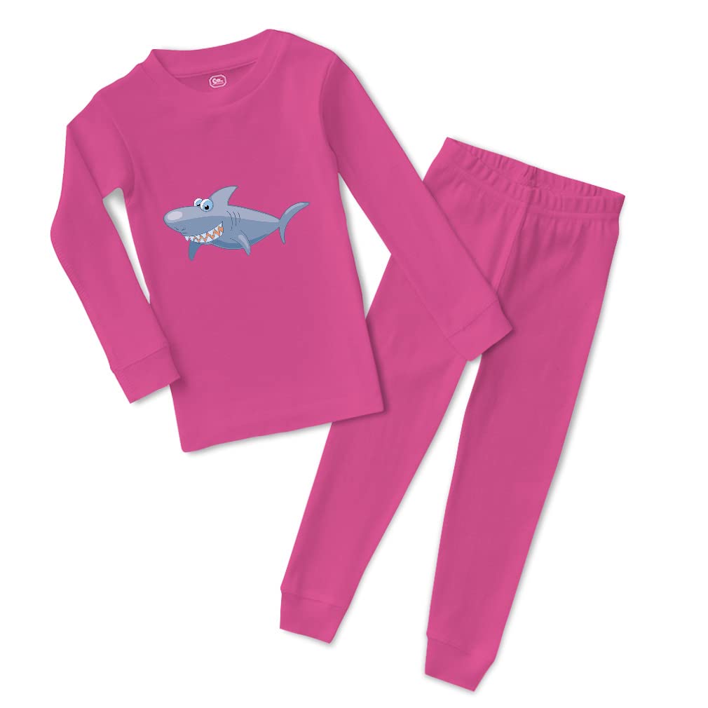 **Custom Shark Smiling Ocean Sea Life Cotton Toddler Pajamas for Boys & Girls – Snug Fit & Soft Comfort for Bedtime & Playtime**