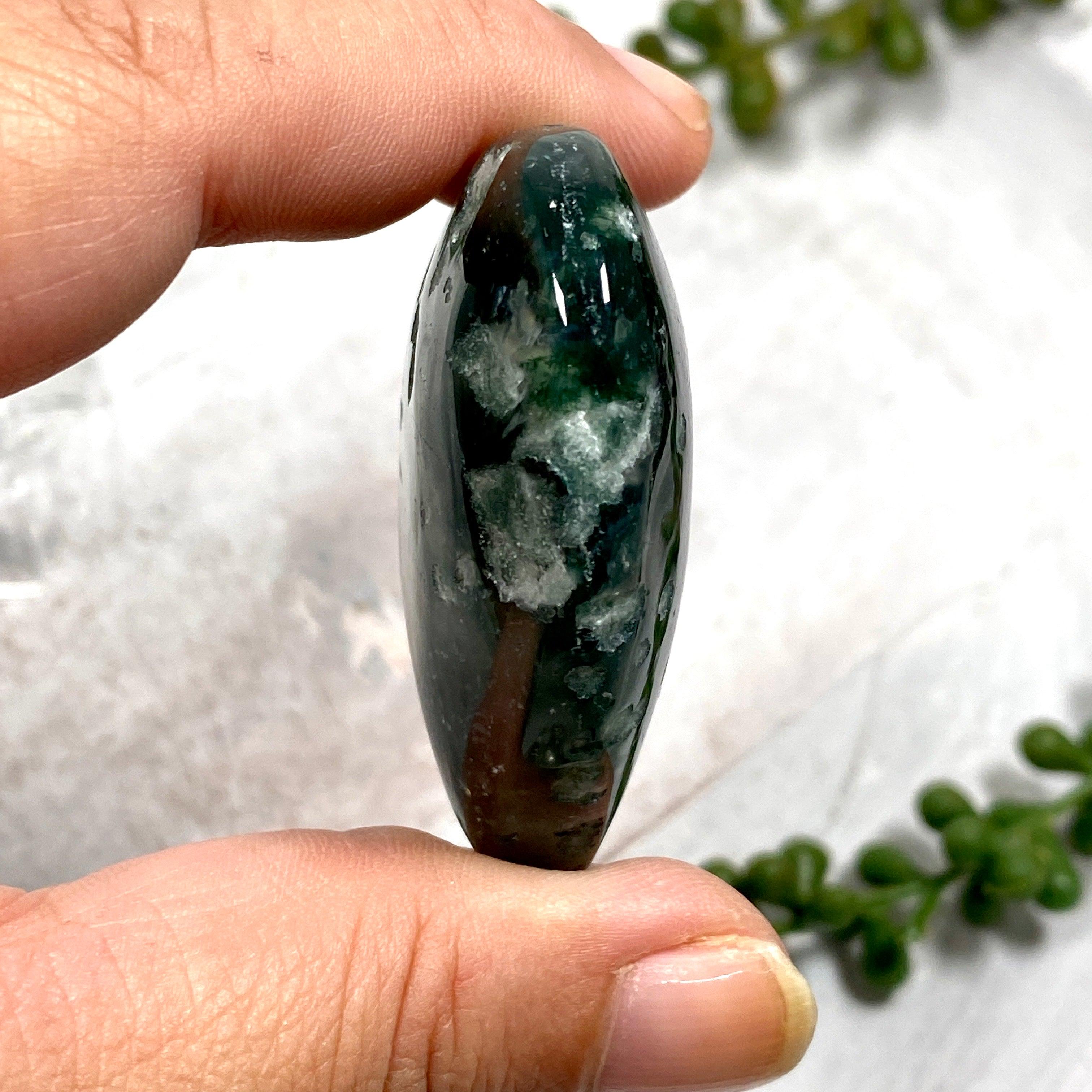 Healing Moss Agate Heart Pendant - Natural Stone Jewelry for Meditation, Energy Balance & Spiritual Healing | Perfect for Yoga, Reiki & Chakra Alignment