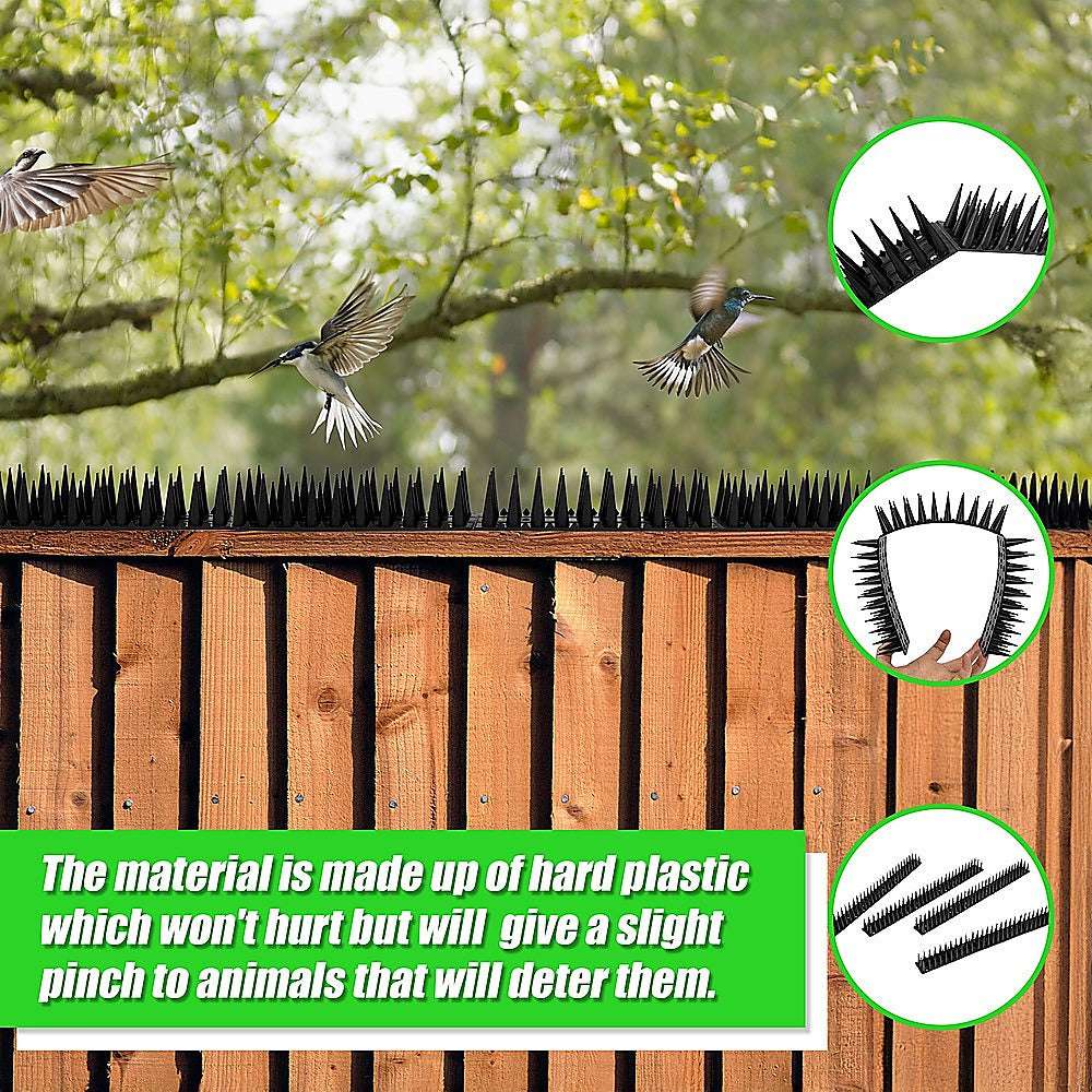 12 Pack Bird Spikes - Stainless Steel Anti-Pest Spikes for Birds, Cats, Possums & Rodents - Durable Outdoor Pest Deterrent for Roofs, Fences & Walls | Perfect for Home, Garden & Commercial Use