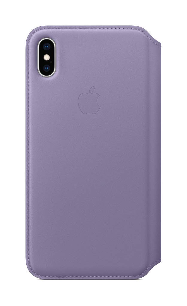 Apple iPhone Xs Max Leather Folio Case - Premium Protective Cover with Card Slots in Elegant Lilac | Perfect for Business Professionals & Everyday Use