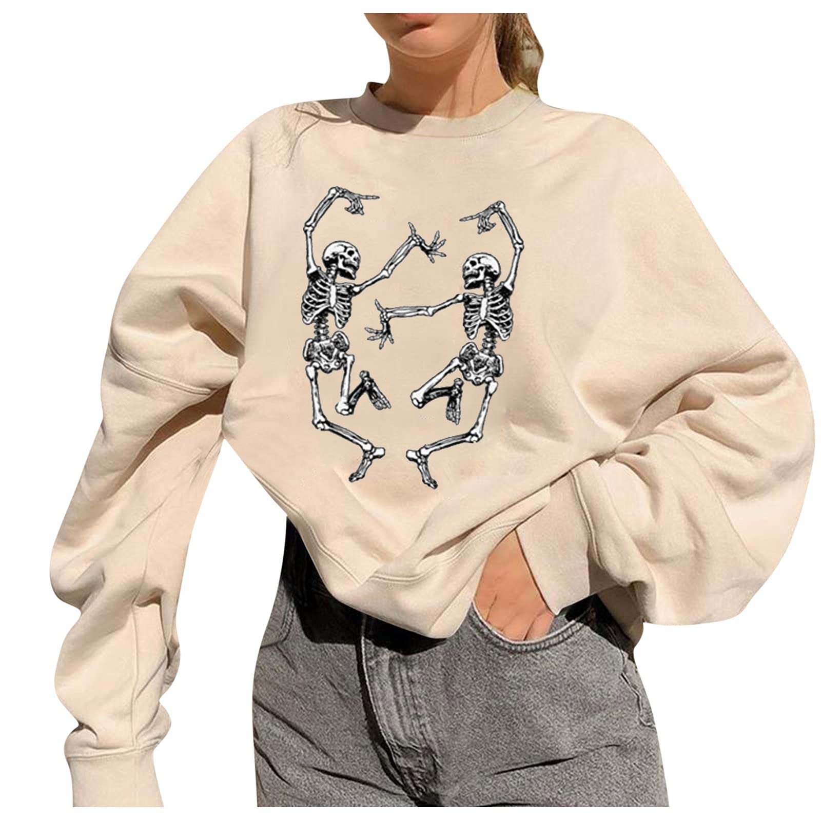 **Adviicd Women's Halloween Sweatshirt - Long Sleeve Lightweight Split Side Tunic Top for Fall & Winter - Perfect for Costume Parties, Pumpkin Carving & Cozy Nights**