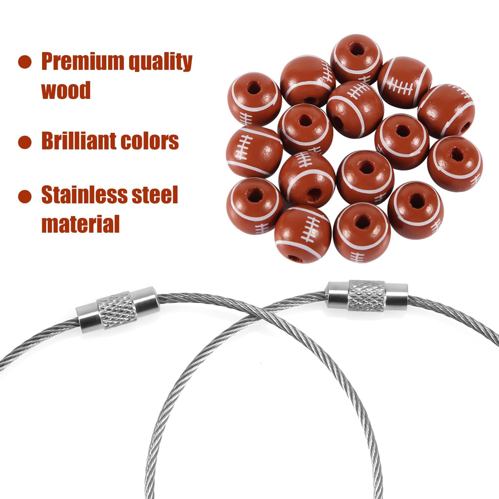 2pcs Sports Charms for Bogg Bag - Decorative Wooden Bead Accessories with Sports Ball Design - Compatible with Bogg Bags, Handbags & Beach Tote Bags - Perfect for Beach Outings, Gym Trips & Casual Styling