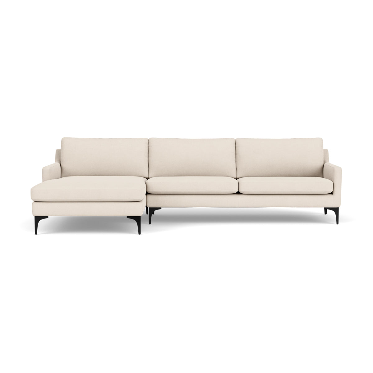Astha Fabric Left Chaise Sofa - Modern L-Shaped Sectional Couch with Reversible Design for Living Room, Lounge & Home Theater Comfort