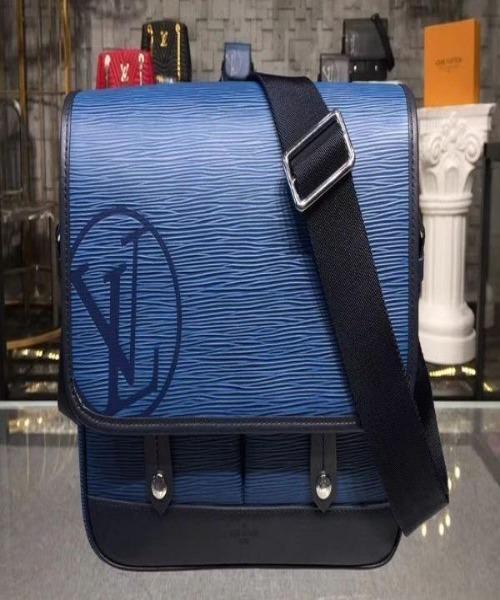 Authentic Louis Vuitton LV Messenger PM Bag in Epi Leather Blue | Luxury Crossbody Bag for Women | Perfect for Work, Travel & Everyday Use