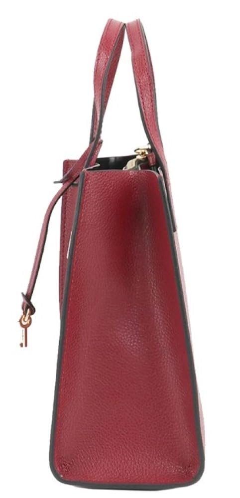 Marc Jacobs M0015685 Mini Grind Pomegranate Leather Tote Bag for Women - Gold Hardware, Small Crossbody Purse for Work, Travel & Everyday Use