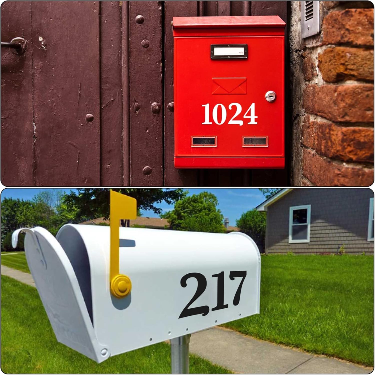 1210-Piece Self-Adhesive Vinyl Letter Stickers - Alphabet & Number Decals for Signs, Doors, Cars, Business Address (Black) | Perfect for Home Decor, Mailbox Labeling, Vehicle Customization & Office Signage