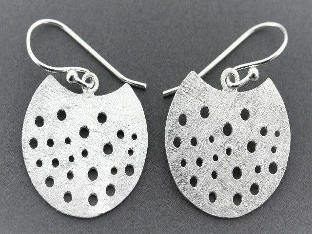 Lunar Shield Drop Earrings for Women - Elegant Dangle Hoop Earrings for Party, Wedding, and Everyday Wear