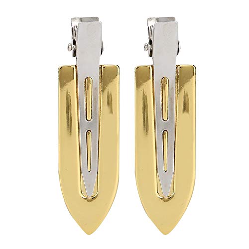 2pcs Gold Hair Clips for Women - Electroplated Styling Hairpins for DIY & Party