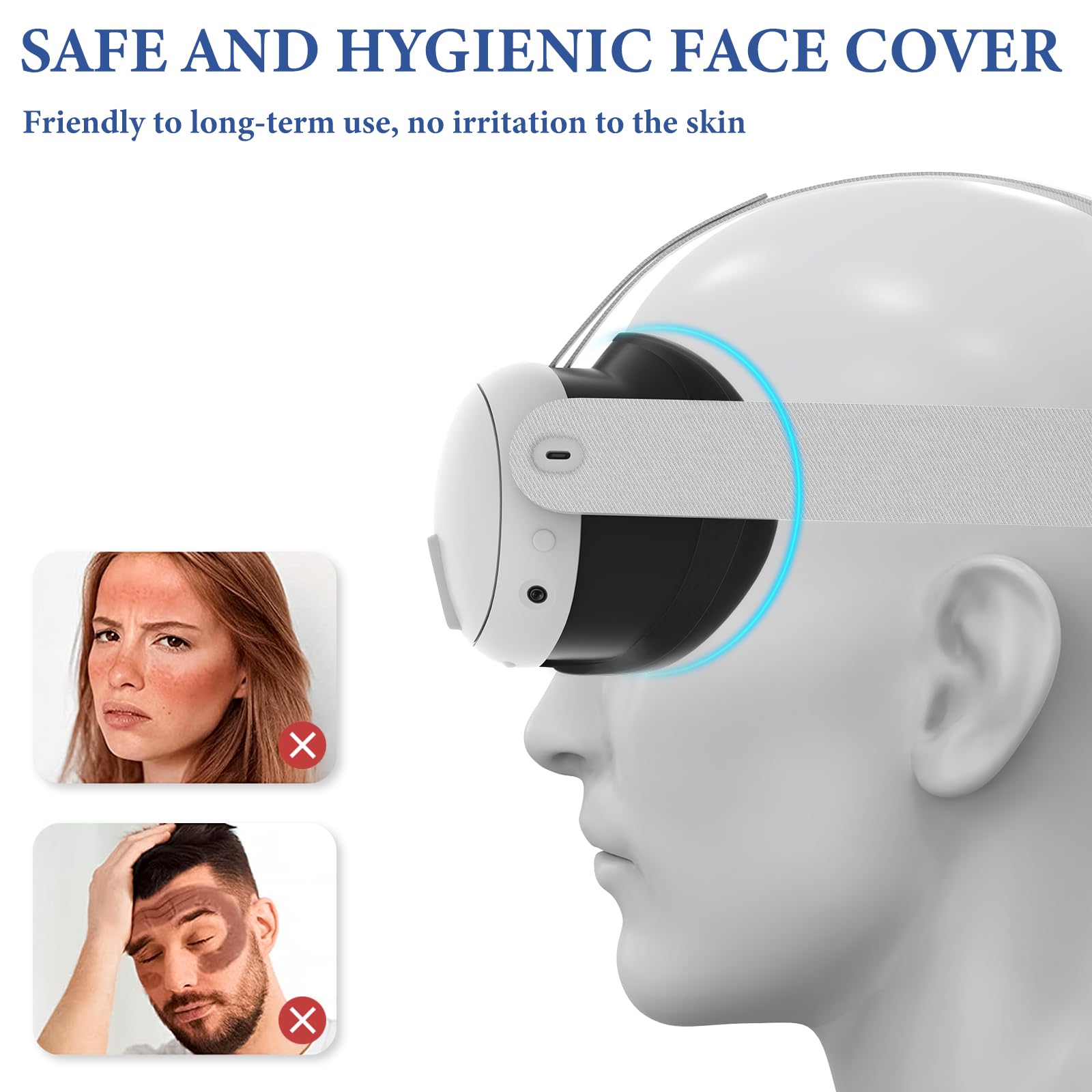 Geekria VR Face Mask & Lens Cover Compatible with Meta Quest 3 - Sweatproof Silicone Face Cushion & Protective Cover - Full VR Protection (Black) - Perfect for Gaming, Fitness & Immersive Virtual Reality Experiences