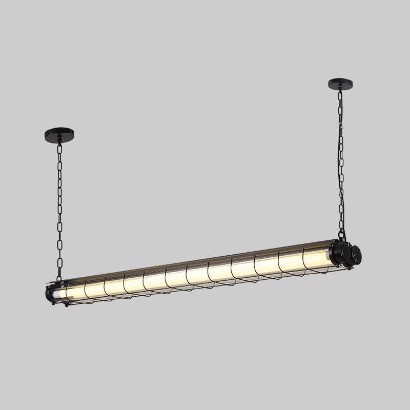 Handmade Artisan Glass Linear Chandelier - Modern Crystal Pendant Light for Dining Room, Living Room & Bedroom Decor