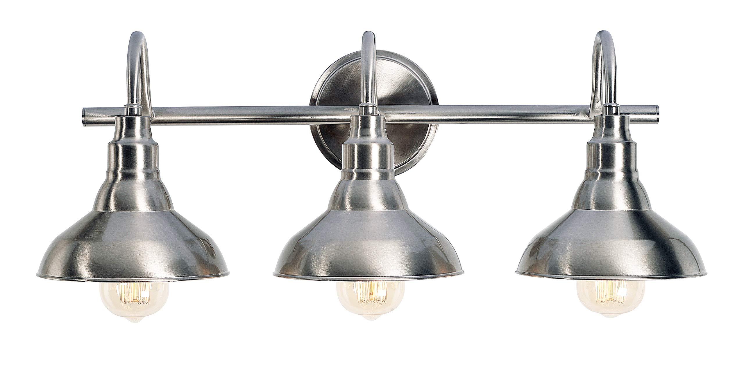Kenroy Home Rustic Vanity Light in Brushed Steel Finish - Perfect for Bathroom, Dressing Room & Farmhouse Decor
