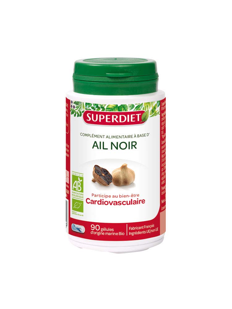 Organic Black Garlic Supplement - 90 Capsules for Immune Support & Heart Health | Super Diet | Antioxidant-Rich for Daily Wellness & Detox